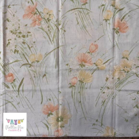 2 Vintage Standard Size pillowcases, yellow and orange floral, Stateprint - Picture 2 of 4